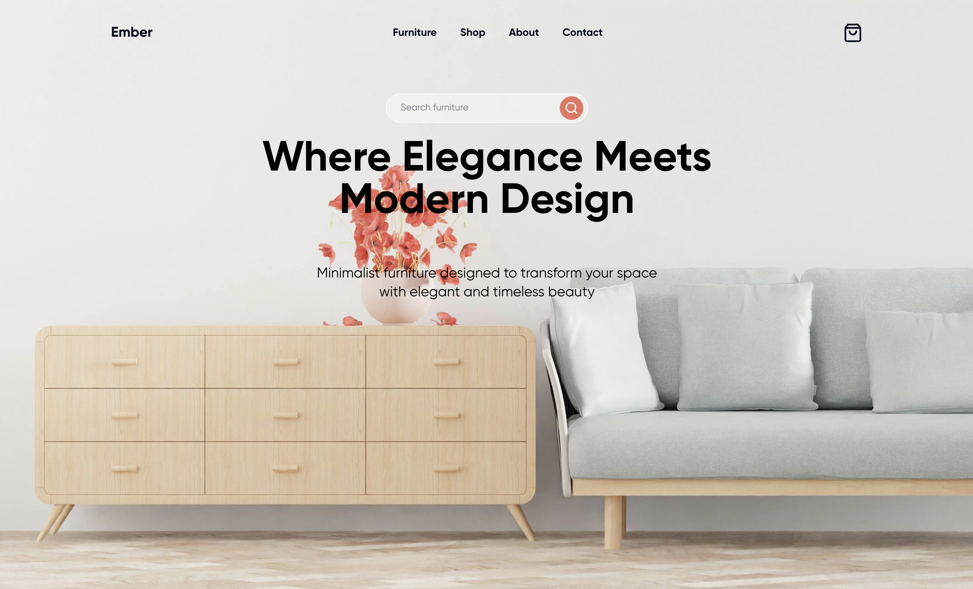 Ember furniture ecommerce storefront